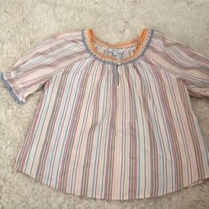 Multi colored striped Madewell top